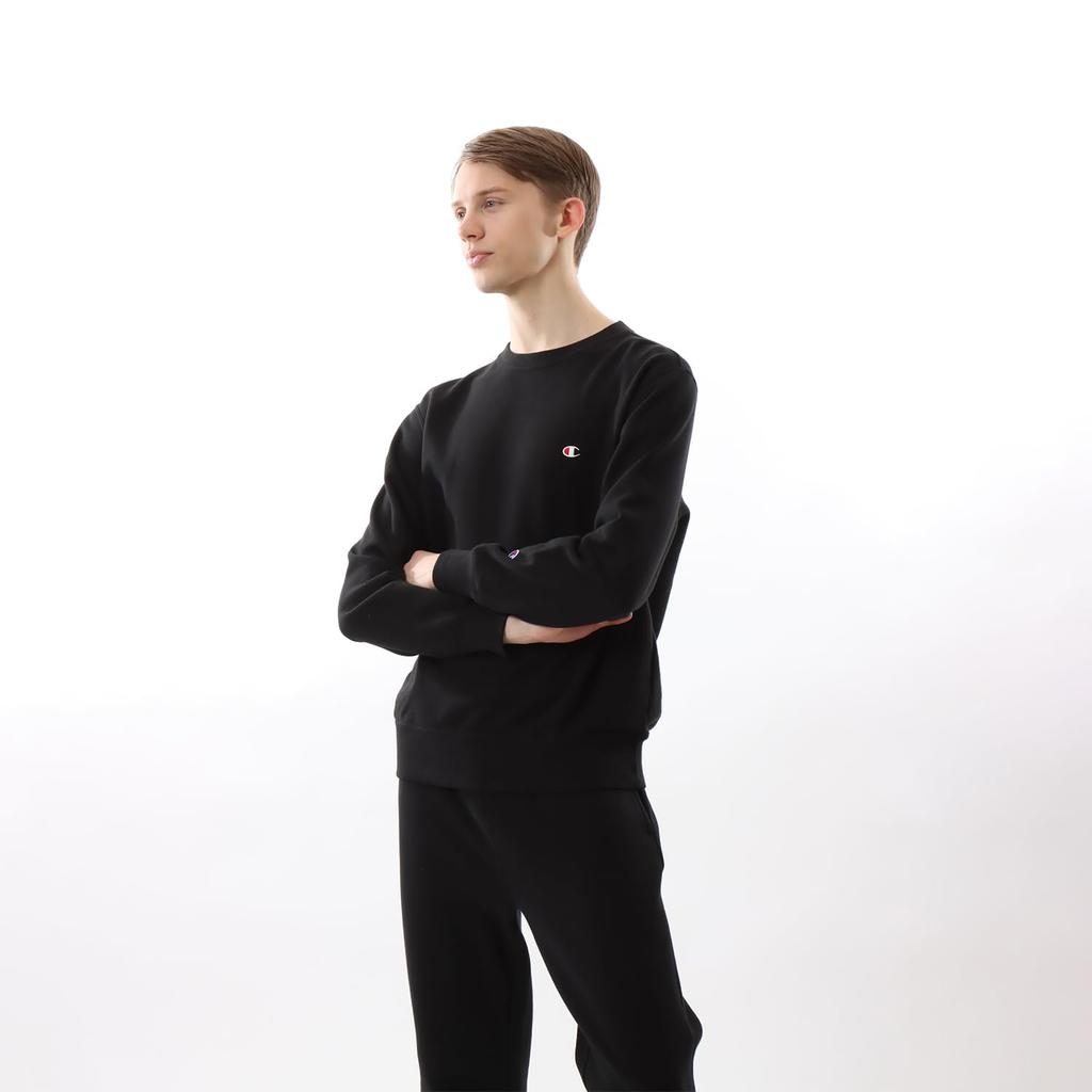 Champion Basic Rundhals Lang Bestickt Größe Sweatshirt, Ärmel, Fleece, Logo, C3-W001Z-090-XL