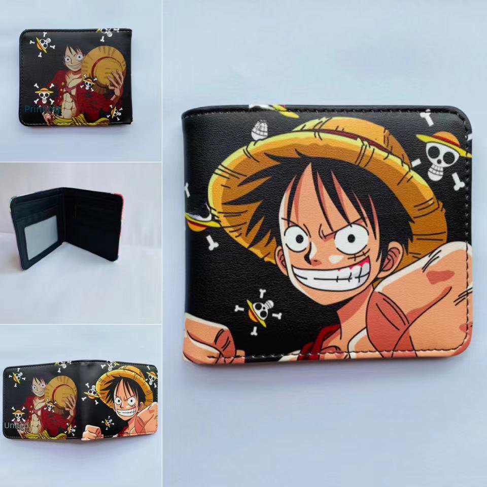 One Piece Luffy & Zoro Unisex PU skórzany krótki portfel i portmonetka