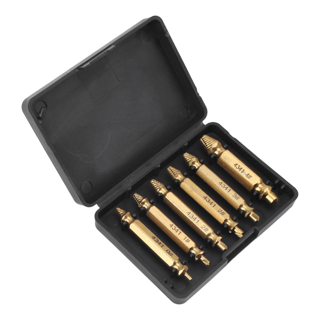Damaged Screw Extractor Set Broken Stripped Remover Screws Removal Tool HSS Nuts   Drill Bit Tools