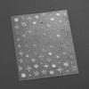Silver White Snowflake Rhinestone Star Love Lace Winter Chic Snow Shiny Chic Delicate 5D Nail Art Stickers Manicure Decals