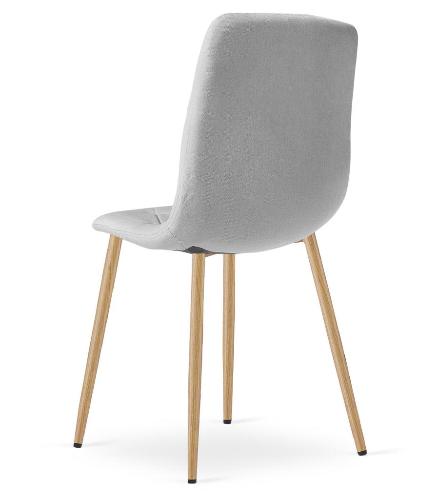 Libra Chair - Light Gray Fabric / Wood Color Legs X 2