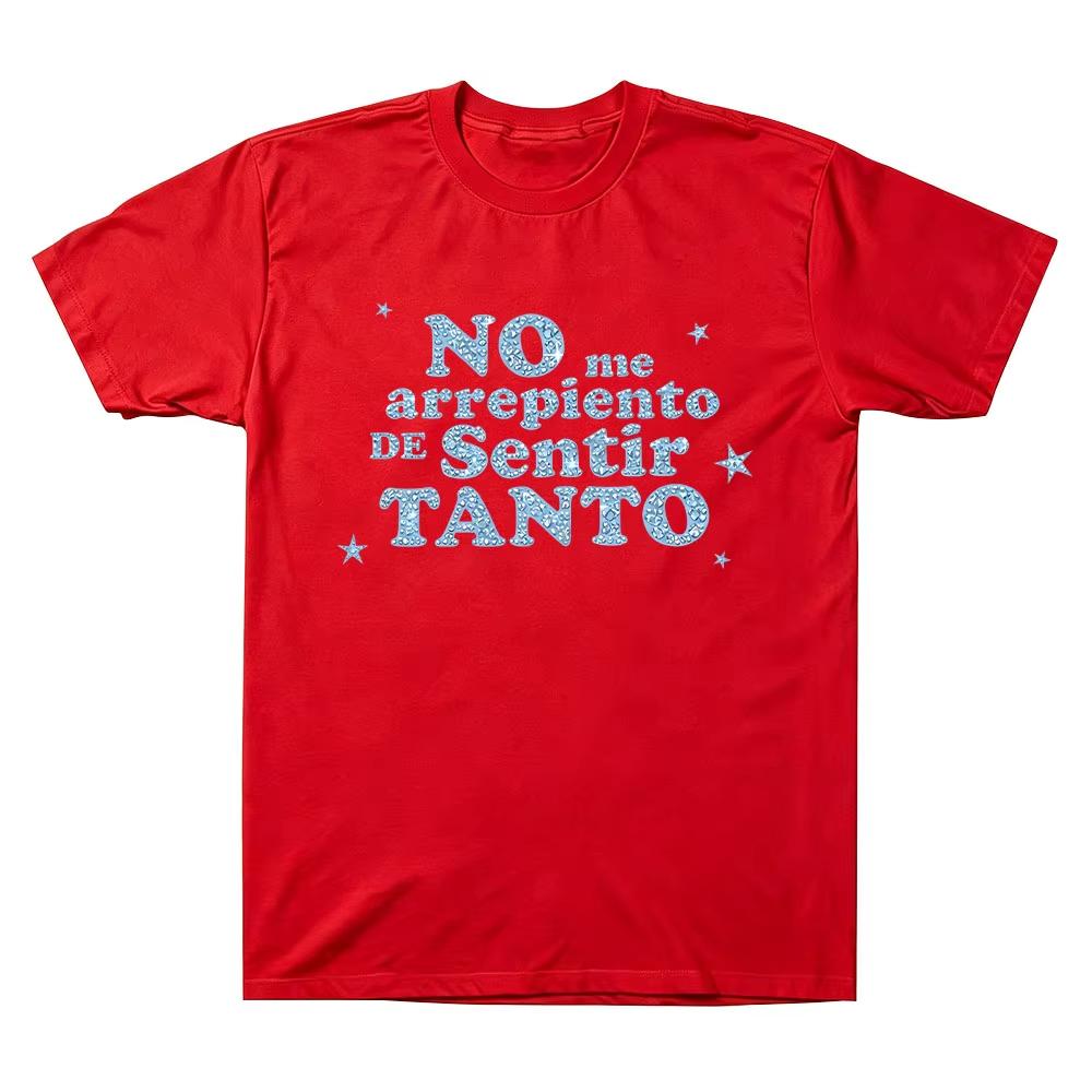 Teen Boys' Cotton T-shirt Summer Casual Graphic Tee Short Sleeve Karol G Album NO ME ARREPIENTO DE SENTIR TANTO Graphic Print T-Shirt Unisex,gift,Top