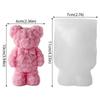 DIY Valentine's Day Rose Bear Silicone Mold Handmade Gift Scented Candle Gypsum Resin Mould Wedding Candle Making Molds
