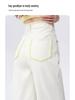 Women's High-Waisted Slim Straight-Leg Tencel Jeans - Summer 2025 Collection, White Wide-Leg Design