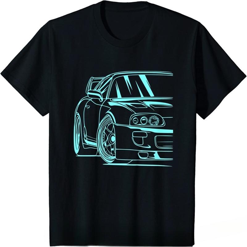 

2JZ JDM Japanese Tuning Car Gaming T-shirt Race Cyan Fashion Tshirt Graphic Short Sleeve Black Shirt Oversized Tshirt Clothing 4XL