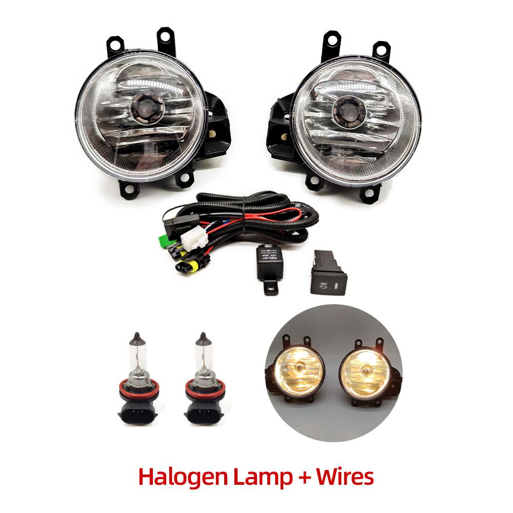 Car LED Fog Light For Toyota RAV4 2016 2017 2018 Headlight Fog Lamp Cable Switch Grille Cover Halogen Foglights Frame