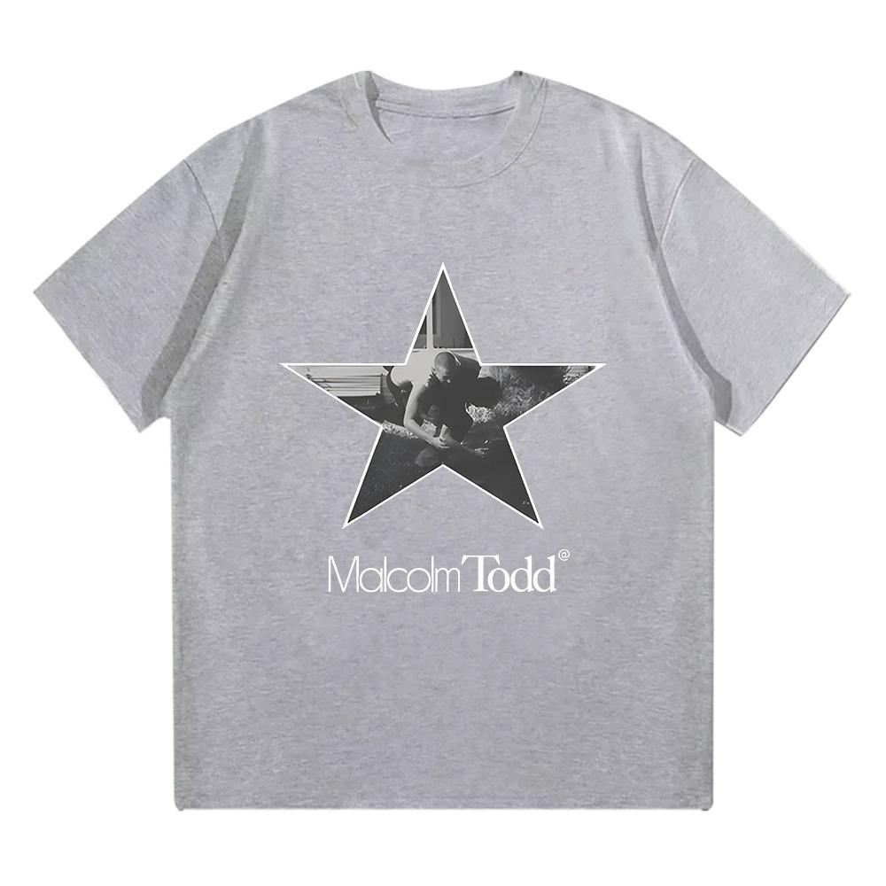 XIXI Fashion Malcolm Todd Ster Logo Grafische T-shirts Katoen Casual Streetwear Tops Dames Heren Ronde Hals Korte Mouw Y2k Ademende Top S
