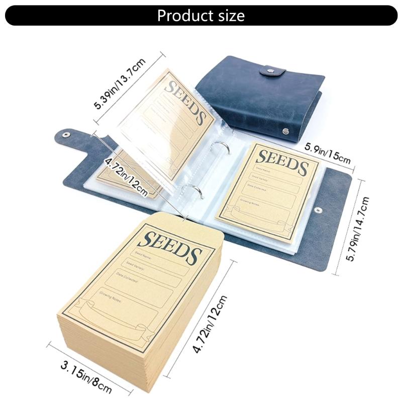 Transparents Pocket Page Semina Keeper Space Saving Garden Semina Album For Home Gardeners Using Recyclable Paper