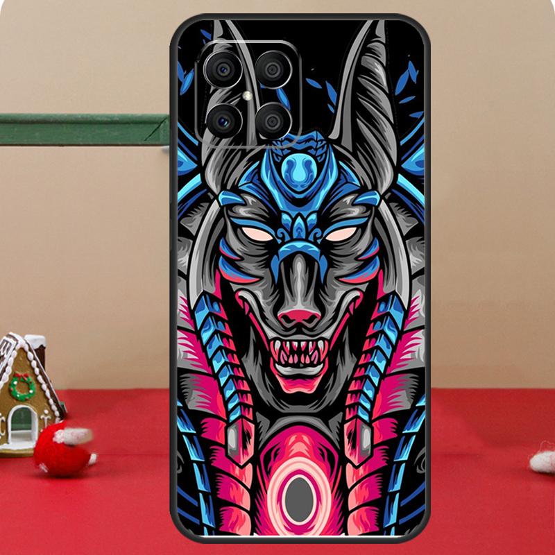 Egypt Nefertiti Anubis Ankh Case For Honor Magic 8 7 6 Pro Honor 200 400 70 90 Lite X8c X8b X9a X9b X9c X9d Win RT Coque
