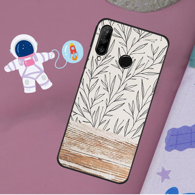 Boho Botanical Leaf Cow Cactus For Huawei Nova 11i 7i 8i 12i 12s Y73 Y70 Y90 Y60 Y72 Y61 Y91 9 10 SE P40 Lite P30 Pro Case
