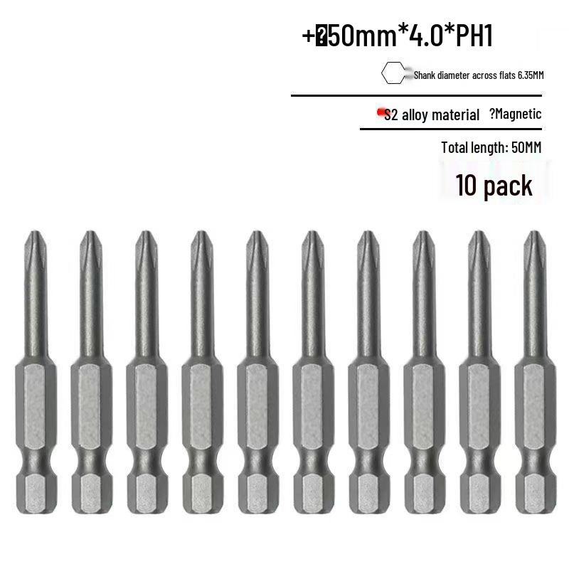 

S2 Magnetic Phillips Head Screwdriver Bit - High Hardness Alloy Steel