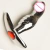 Metal Anal Dildo Sex Toys,Curved Butt Plug,Ass Anus Dilator,Analplug Buttplug With Jewelry Base,Prosate Massager