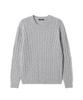 ADHOC Men'S Round Neck Cable Knit (L-M-Grey) (Hcalka1)