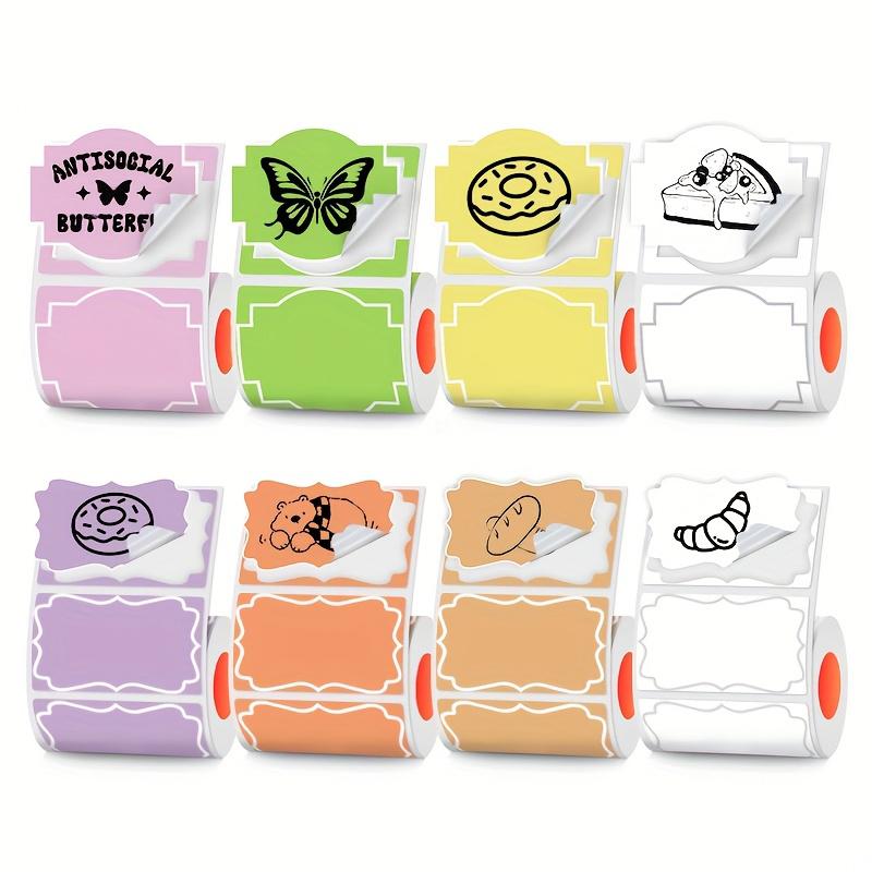 

50 мм x 30 мм 8 рулонов/набор Новый термоэтикетки Принтер Наклейки Самоклеящиеся Цветная Лазерная Термобумага one size