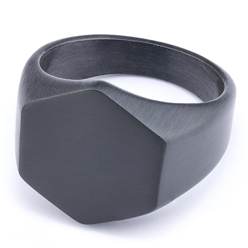 Nordic Vintage Round Square Irregular Smooth Ring Rust Free Fashion Jewelry for Women