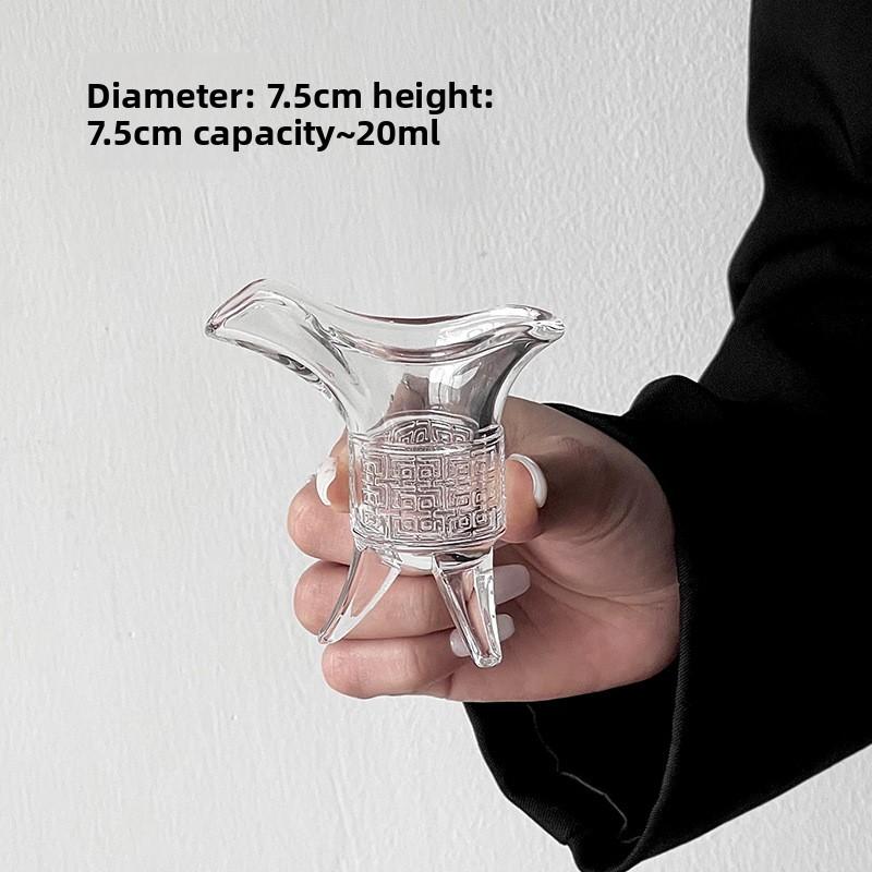 

Забавная антикварная чашка для чая Цинь Шихуан, чашка для джаза, чашка на трех ножках древнего императора, креативный бокал для вина, стекло 20-100ml