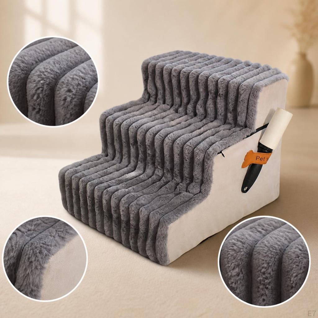 Secure Foam Dog Ramp with Cloth Cover | Textured Step Textures,