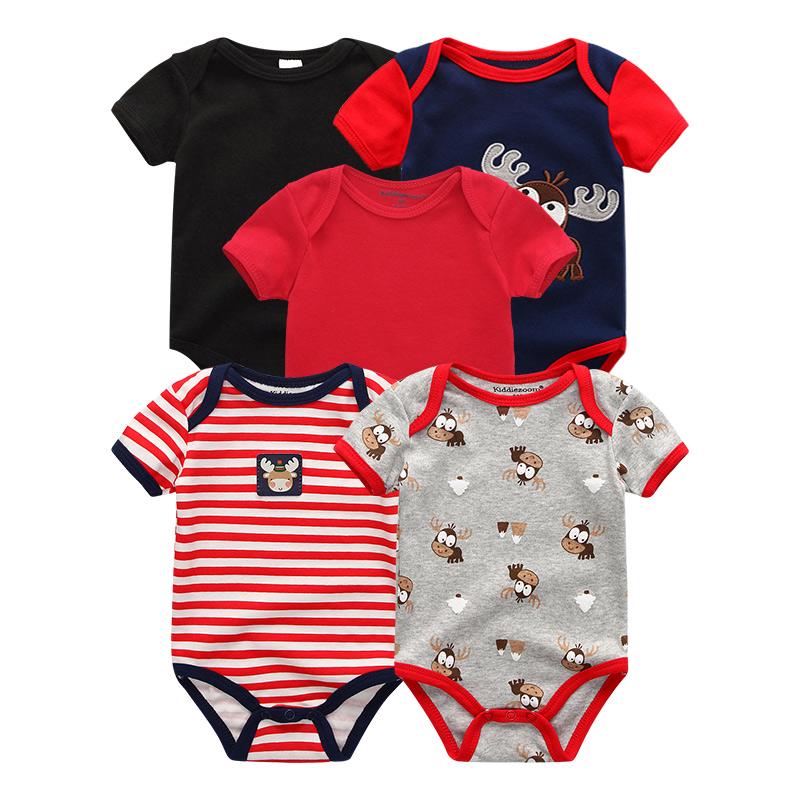 

5 шт./лот, боди для новорожденных, детская одежда с короткими рукавами, детские комбинезоны с круглым вырезом 12M