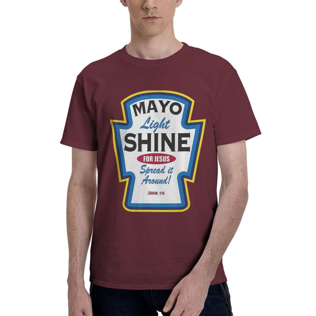 Mayo Light Shine 100 Cotton Casual Breathable Confortable Shirt Funny Ugus TShirts Mens Tops