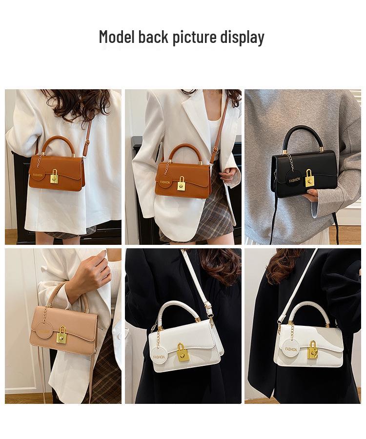 Women's Retro-Style Versatile Solid Color Handbag - High-End Feel, Fashionable Crossbody/Shoulder Bag for Commuting 2026.