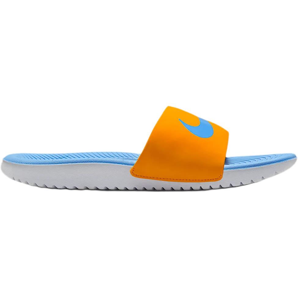 Nike Kawa Slide GS Orange Peel University Blue Kids Sneakers White FJ8812-801
