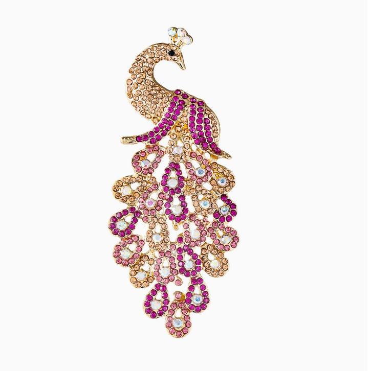 Peacock Brooch Elegant Classical Pin Charm Retro Jewelry Accessories Party Birthday Celebration Gift