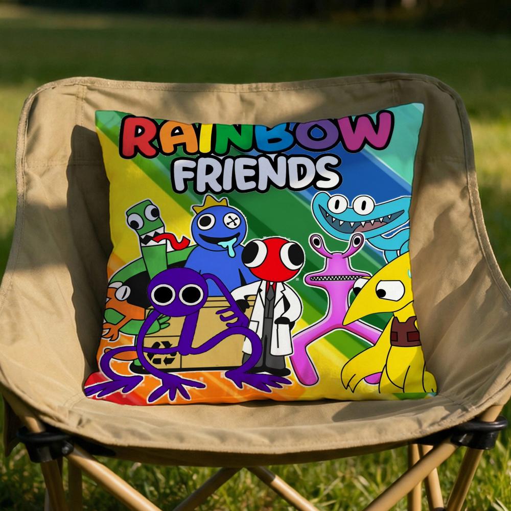 

Game RRainbow Friends Cushion Cover Soft Reversible Durable Pillow Cover MultiScene Use for Home Car Daily Comfort 30x30cm