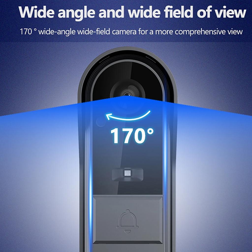 4.3'' IPS Screen Wireless Intercom Doorbell Camera Smart HD Night Vision Two-Way Audio Waterproof Home Security Video Eye Bell