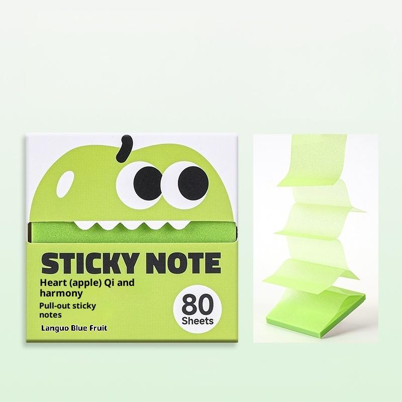 New 80Sheets/Box Self-Adhesive Memo Pads Pull-Type Sticky Note Pearlescent Transparent Paper For Office School Stationery Supply