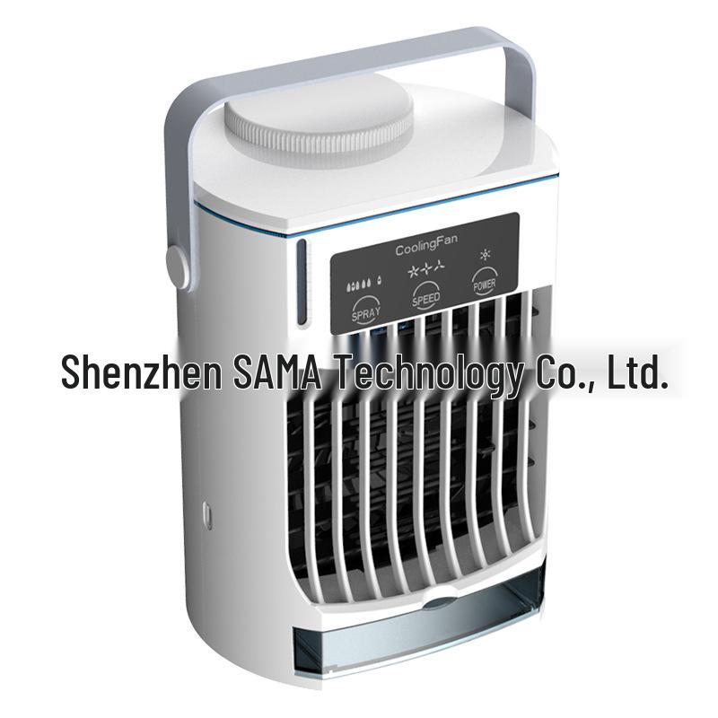 Compact USB Mini Air Cooler with Water Spray Feature