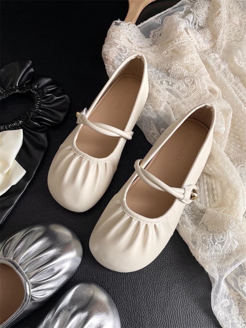 

Flat single shoes women s summer 2025 new models with skirts Mary Jane shoes pregnant women French gentle evening shoes Doudou shoes 35