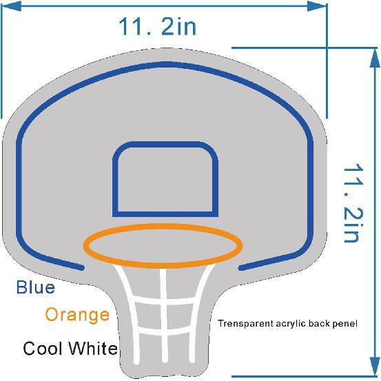 Basketballkorb Neonschild für Raumdekoration Schlafzimmerwand Basketball Neonschilder Cooles Neonschild für Raum Schlafzimmer Geschäft Weihnachts-Geburtstags-Schilder Kindergeschenk