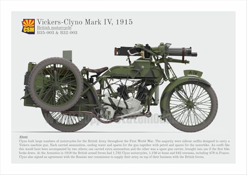 Copperstate Models 1/32 Vickers-Clynow MK.IV Motorcycle 3D Printer Kit COPB32003 (Military Vehicle)