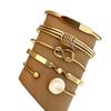 Unique Personality Bracelet Korean Style Hand Jewelry New Metal Bangles Set  Girls