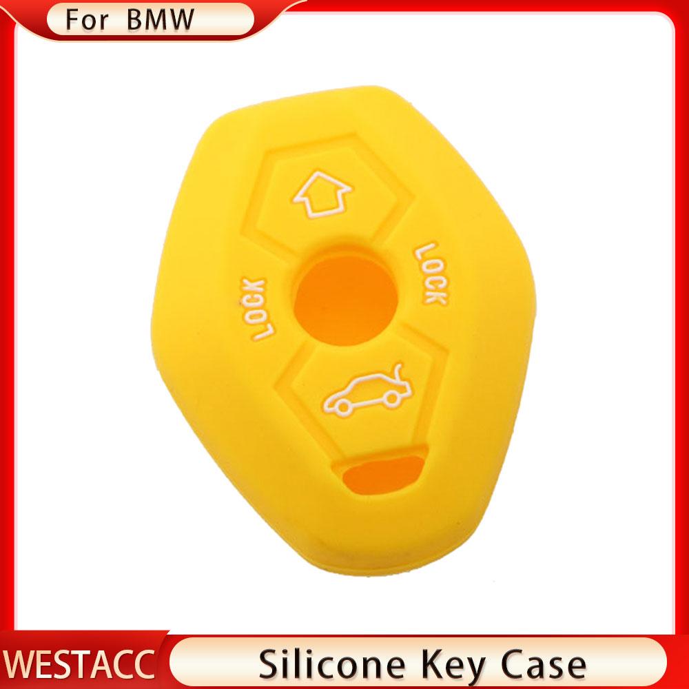 Silikon Auto Schlüsselanhänger Etui Halter Schale Schutz Schlüsselhülle Passend für BMW X3 X5 Z3 Z4 3 5 7er E38 E39 E46 E83 M5 325i 2 Tasten