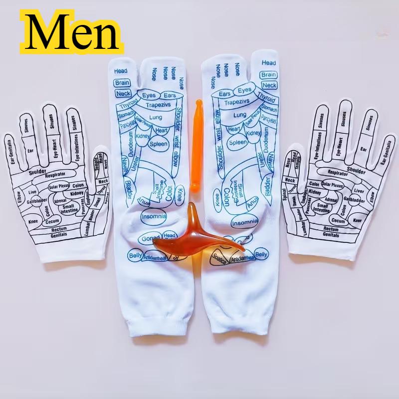 6Pcs Foot Pressure Point Therapy Trigger Point Massager Stick Acupressure Reflexology Sock with Massage Tools Set Foot Care Tool