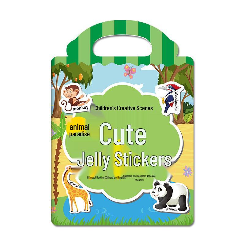 

Reusable Animal Sticker Book: Tear-Proof, Washable, Quiet Educational Toy for Kids