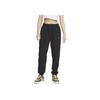 Nike Solid Logo Embroidered Fleece Jogger Pants Women Bottoms Black DQ6813-010