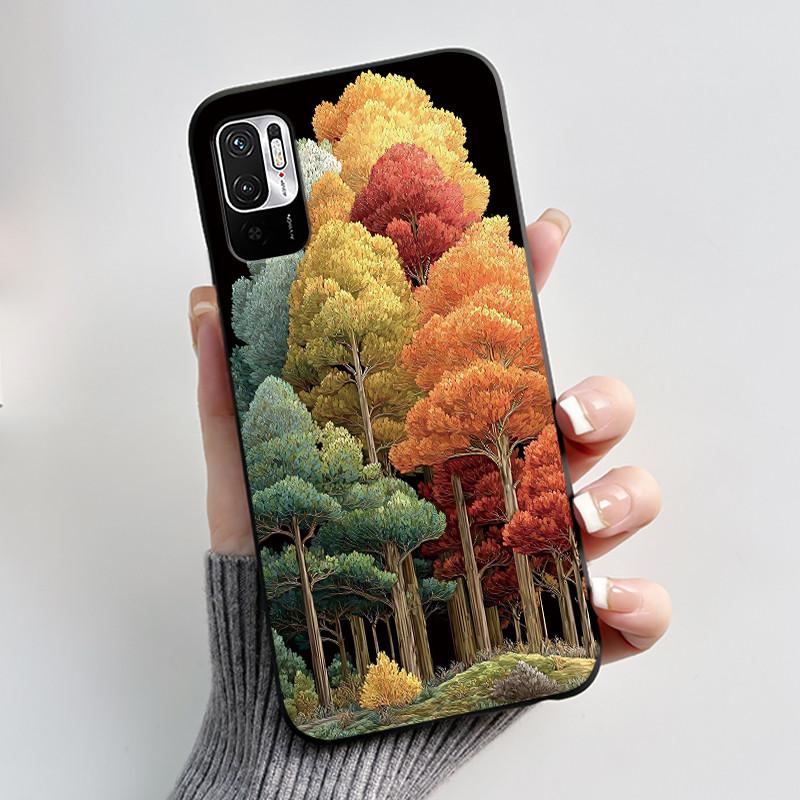 Casing For Redmi Note 10 JE 10T JE Phone Case Luxury Dragon Cute Cool Boys Girls Shockproof Black Matte Soft Silicone Back Cover