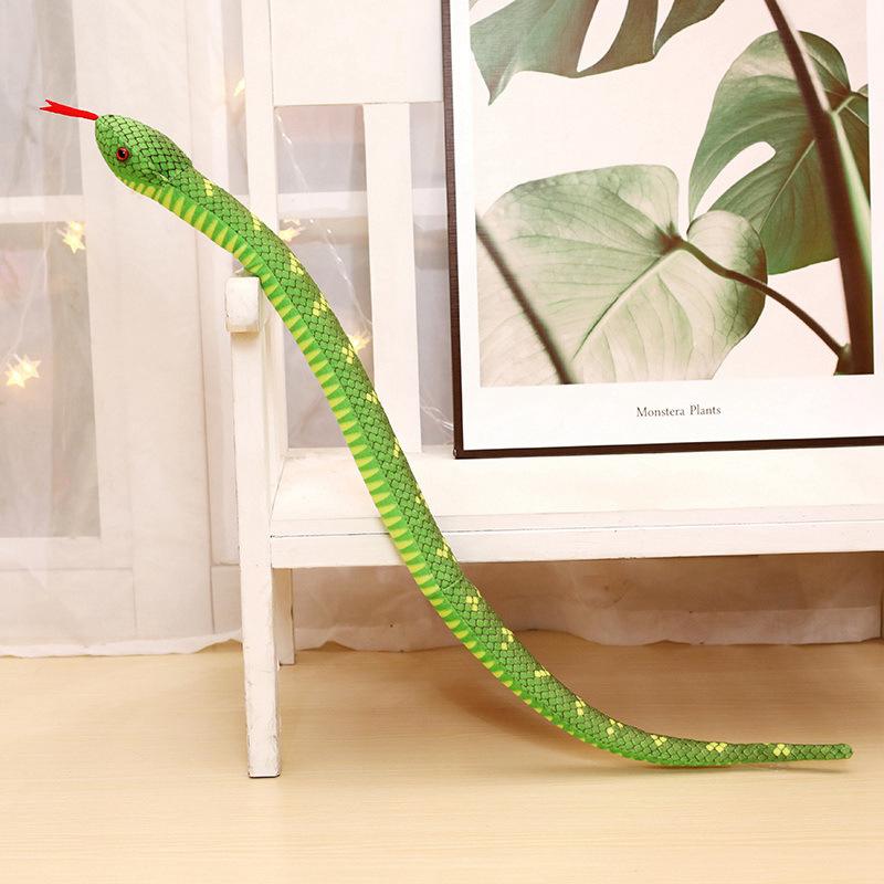 Simulated Small Snake, Green Snake Doll, Plush Toy, Big Snake Doll, Boy's Tricky Rag Doll, Birthday Gift.