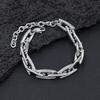 Elegant Mouth-Shaped Titanium Steel Necklace & Bracelet Set - Japanese Korean Style