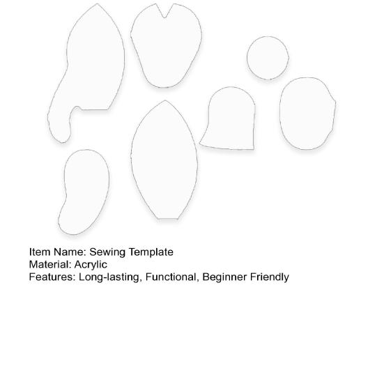 DIY Elephant Doll Template Memory Elephant Ruler Set Acrylic Quilting Templates for Beginner Sewing Stuffed Elephant Doll