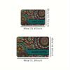 Floral Monogram Welcome Doormat, Colorful Front Entrance Mat, Durable Polyester Indoor Outdoor Rug for Stylish Home Decor