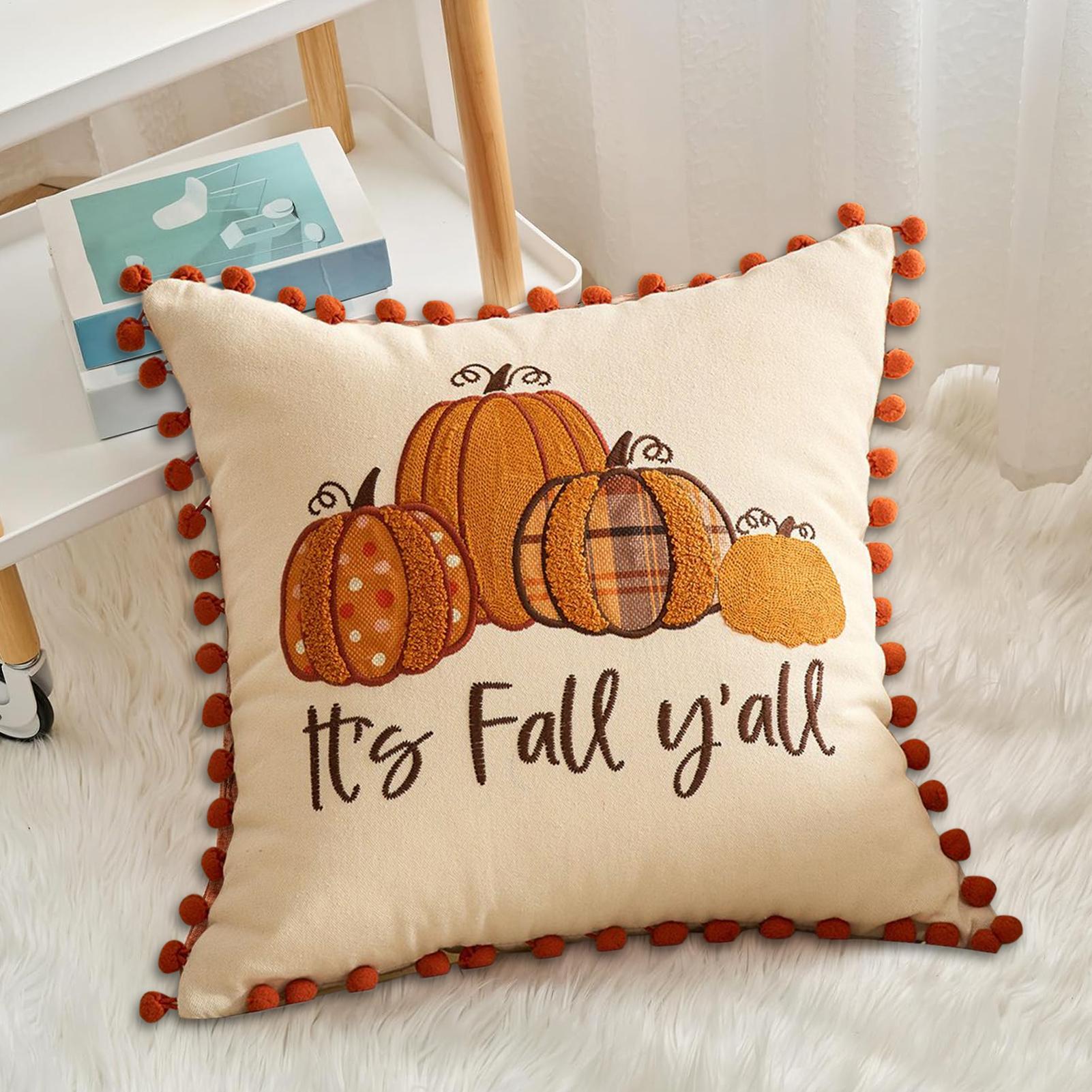 

2025 Fall Pumpkin Throw Pillows Thanksgiving Fall Sofa Cushion Pillowcase For Living Room Bedroom Halloween Fall Pillow Covers China Mainland