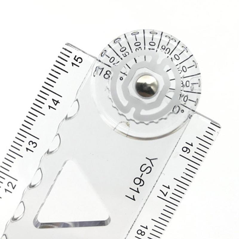 Clear Foldable Plastic Ruler With Sliding Cutting Edgeds For Accurate Paper Trimming Office School Art Projects