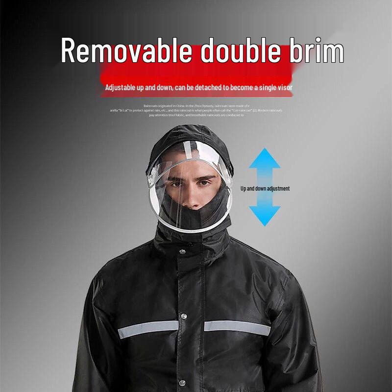 Unisex Odblaskowy Zestaw Przeciwdeszczowy (Kurtka i Spodnie) do Jazdy na Rowerze Elektrycznym – Ochrona przed Ulewnym Deszczem