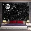 Black and White Moon Mandala Tapestry