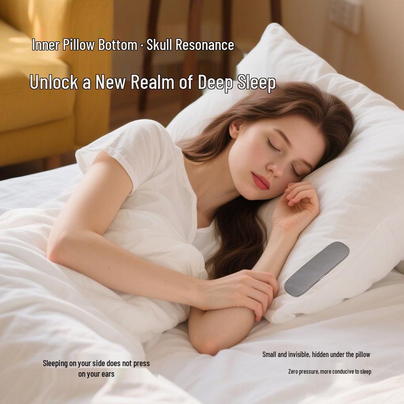 Wireless Bone Conduction Sleep Speaker, Portable Bluetooth Pillow Speaker GCD5