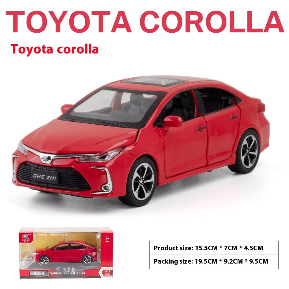 

Литой под давлением масштаб 1/32 TOYOTA Corolla Модель автомобиля из сплава Имитация Металлический автомобиль Звук и свет Миниатюрная коллекция Модные украшения Подарки красный