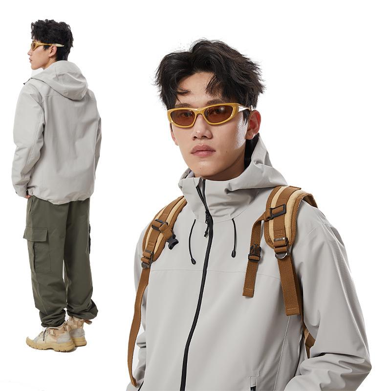 Lightweight waterproof jacket men's hard shell jacket women's hiking mountain climbing windproof shell thin jacket